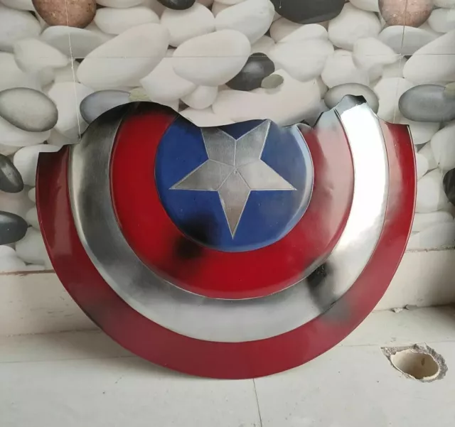 Captain America Damaged Shield Metal Prop Replica Avengers Endgame Broken Shield