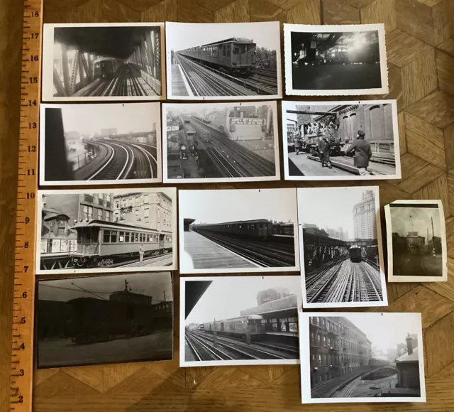 13 OLD Photos Brooklyn New York City Train/RR/Trolley/Subway Mixed Cities NYC