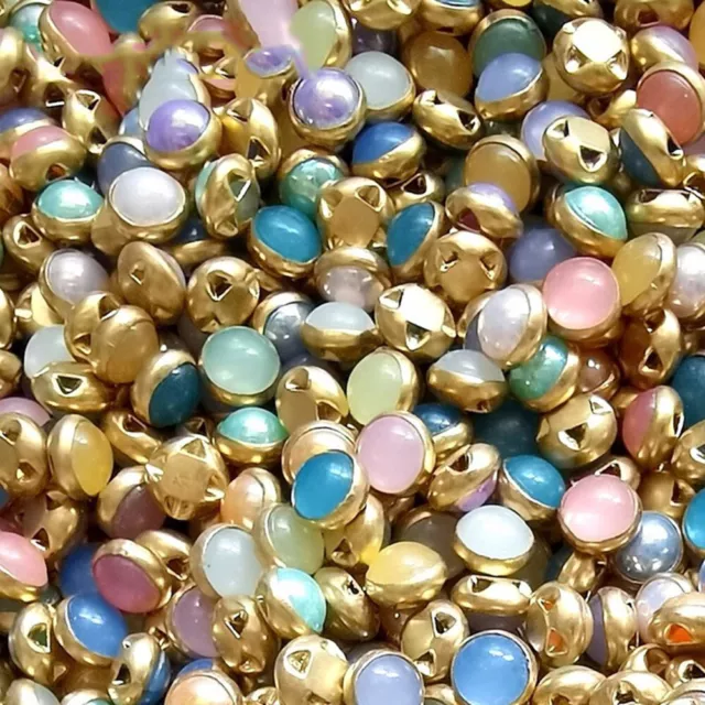 50x Mini Buttons Round Pearl Buckle Doll Clothing Decor Sewing Decor DIY 4mm/5mm