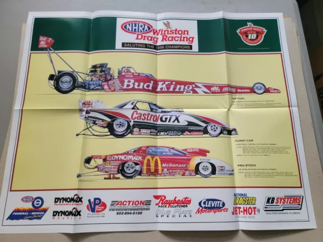 NHRA Winston Drag Racing Saluting The 1996 Champions Poster Top Fuel Funny Car NHRA Winston Drag Racing Saluting The 1996 Champions Poster Top Fuel Funny Car