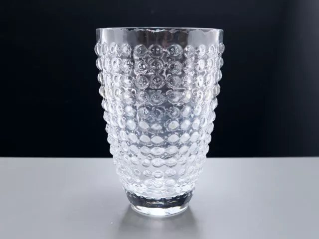 Gralglas Noppen-Vase, Entwurf Konrad Habermeier, Deutsches Design