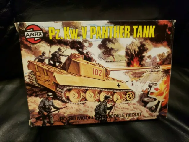 Airfix Pz. Kw. V Panther Tank HO/OO scale model kit. Checked and complete.