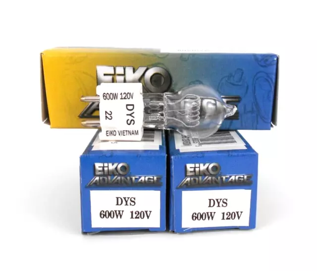 Eiko DYS 120V 600W Halogen AV/Photo Lamp Bulb - Lot of 3 NEW