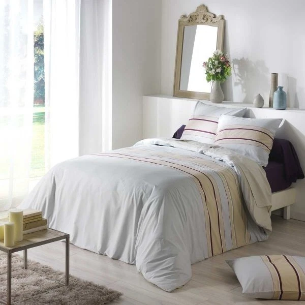 Housse de couette gaze de coton (140 x 200 cm) Gaïa Rose pêche - Linge
