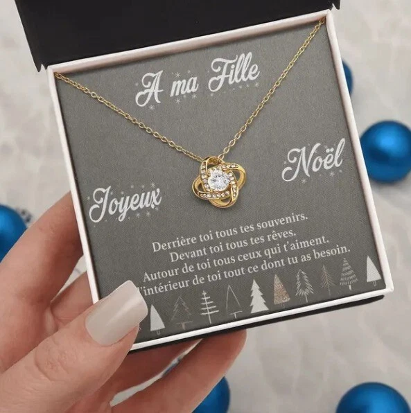 Pendentif "À Ma Fille Je T'aime" - Modèle 65, Couleur Or - Neuf Avec étiquettes