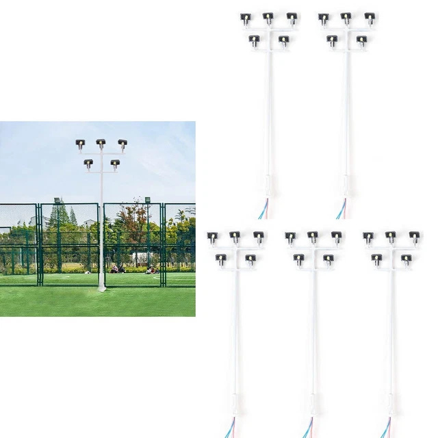 10 Lampadaires LED 104 Mm Pour Train HO/OO – éclairage Réaliste Et Durable Pour Votre Réseau Miniature
