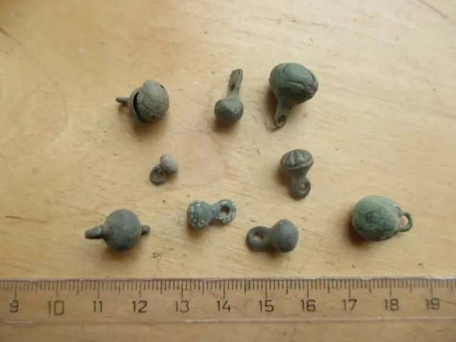 Small Ancient bronze buttons element decoration .Kievan Rus . 2