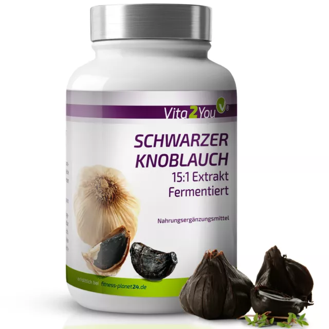 Vita2You Schwarzer Knoblauch Extrakt - 750mg - 180 Kapseln - 15:1 Extrakt