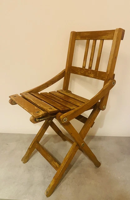 Piccola Sedia Brevettata Reguitti Anni 50 Pieghevole