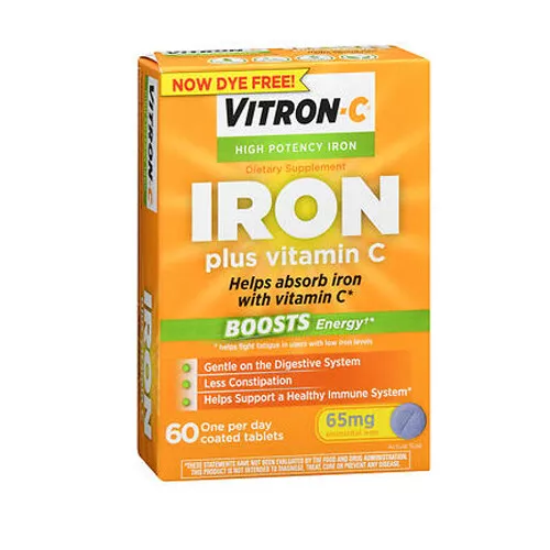 VITRON-C HIGH POTENCY Iron Supplement Plus Vitamin C 60 £25.75 ...