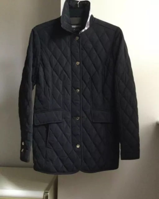 NEW JONES NEW York Size S Black Quilted Puffer Down Coat Jacket $69.00 ...