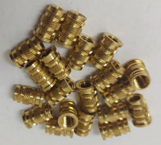 20x 1/4-20 Brass Threaded Heat Set Inserts 4 Plastic 3D Printing Metal .55" Long