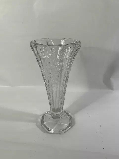 Ancien Vase Tulipe en verre ou cristal art deco vintage french antique