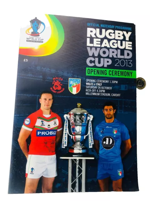 Rugby Programme Wales Vs Italy Rugby League World Cup October 2013 ra