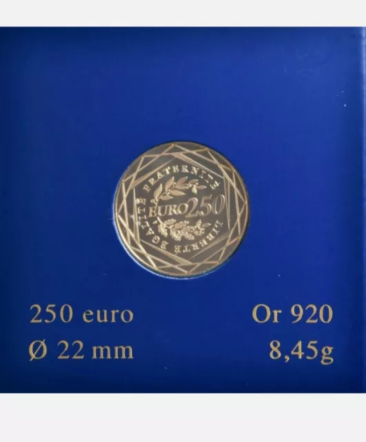 Pièce de 250 Euro Semeuse en Or - 2009 Monnaie de Paris