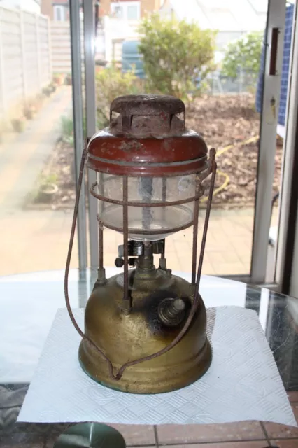 Vintage Tilley lamp complete with glass and pre-heater