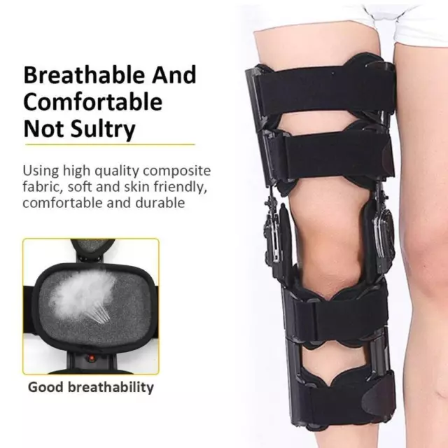 Hinged Leg Knee Brace Support Adjustable Leg Stabilizer Pain