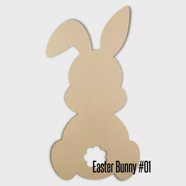 Wooden Easter Bunny Shape 100-600mm 3mm MDF - Craft Unpainted MDF - Laser Cut