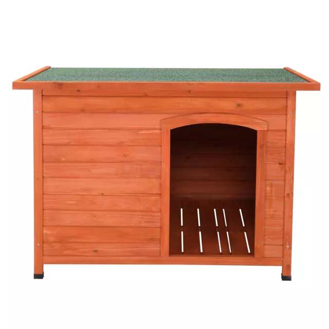 Wooden Waterproof Dog House Pet Shelter Natural Color Wood Kennel