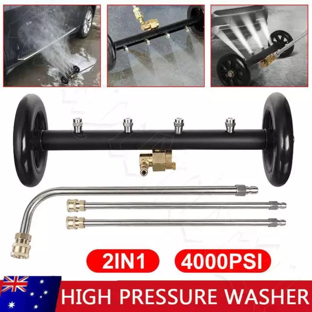Under Car Pressure Washer Undercarriage Cleaner Underbody Wash Broom Set 4000PSI