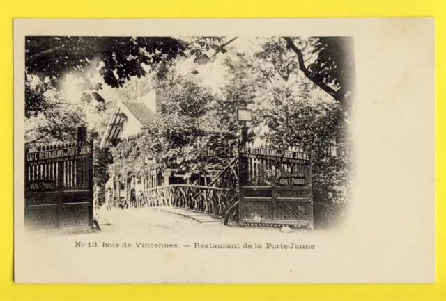 cpa FRANCE 75 - PARIS Bois de Vincennes CAFÃ RESTAURANT de la PORTE YELLOW