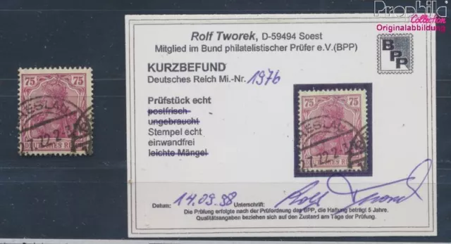 German Empire 197b proofed fine used / cancelled 1922 Germania (8031278