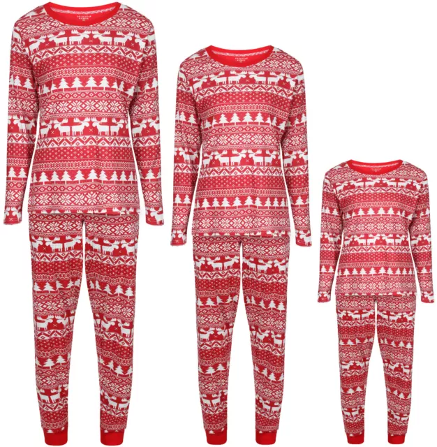 Weihnachtspyjama Herren Damen Kinder Passend Ex Uk Store Familie Pj Set Weihnachten Neu