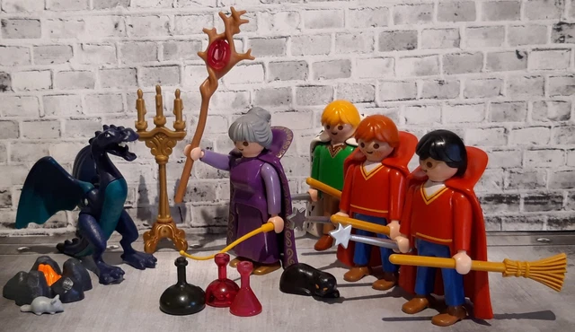 Lot Playmobil Harry Potter – Ron, Draco, Minerva, Figurines Hogwarts Potions, Baguette, Neuves