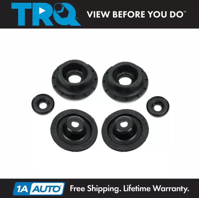 TRQ Front Upper Shock Strut Mount Kit Cushion Bering Set of 2 For VW Golf Jetta