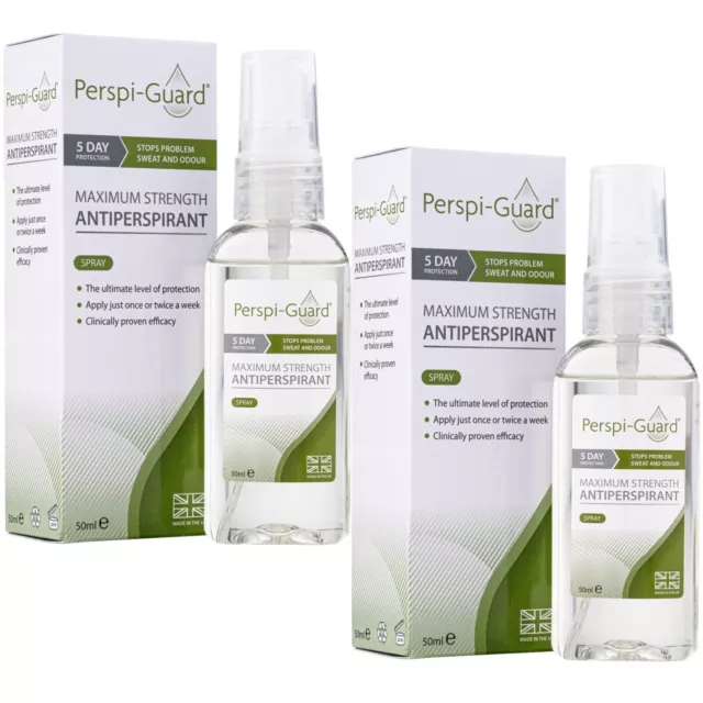 Perspi-Guard® Maximum Strength Antiperspirant Spray 50ml - TWIN PACK