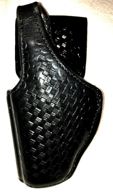 Gun Holster Bianchi 97A Grabber S&W 4006 Left Hand BLK Basketweave Leather HD