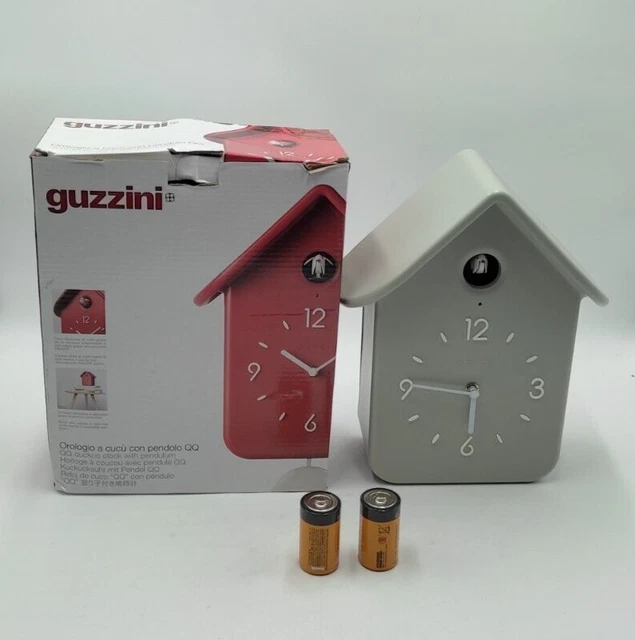 Guzzini QQ Orologio a Cucù senza Pendolo Grigio Chiaro Appeso o In piedi
