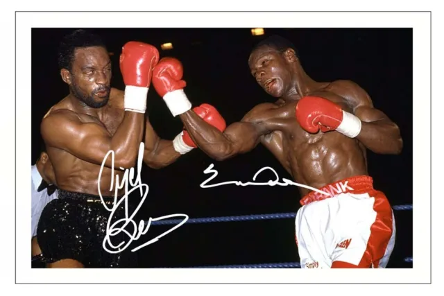 NIGEL BENN & CHRIS EUBANK Signed Autograph PHOTO Gift Print BOXING Boxer