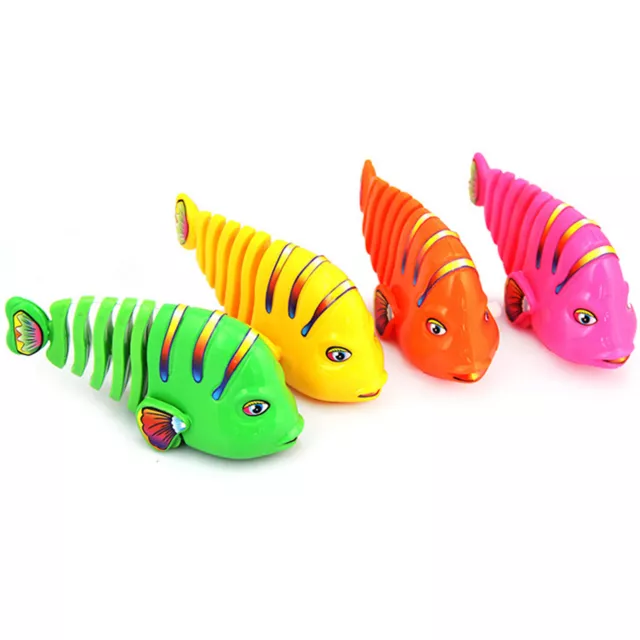 1/2/3/5Pcs Wind-up Colorful Wagging Fish Clockwork Toy Will Wave Its Tail Toys