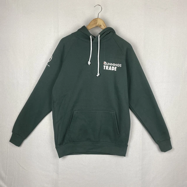 BUNNINGS WAREHOUSE TRADE Hoodie Jumper Green Long Sleeve Cotton Blend Size  M $120.00 - PicClick AU