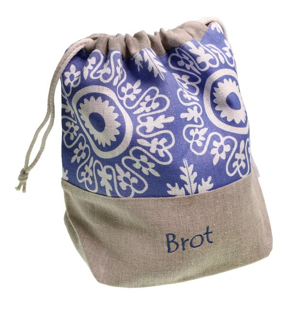 Slowroom 203 Brottasche azur | 30x34cm | Atmungsaktiv | Antibakteriell | Leinen