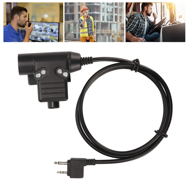U94 PTT 2 Pin Plug and Play Hands Free Push to Talk Adapter for Midland Radio
