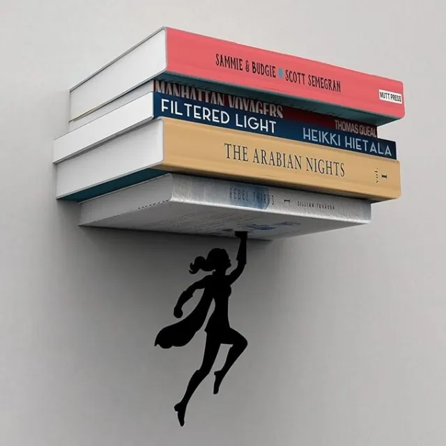 ARTORI Design Wondershelf Floating Bookshelf Super Girl Hidden Shelves for Home