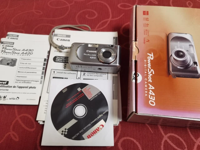Canon Powershot A430 Compact Digital Camera 4MP 4x Optical Zoom Tested boxed
