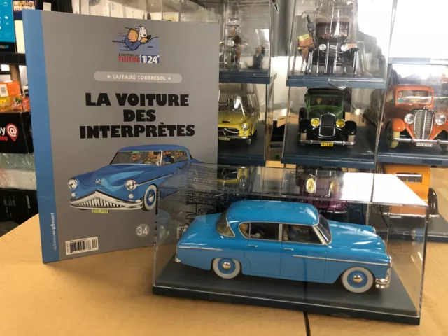Voiture TINTIN 1/24 Collection Hachette N°34 La Voiture Des Interprètes