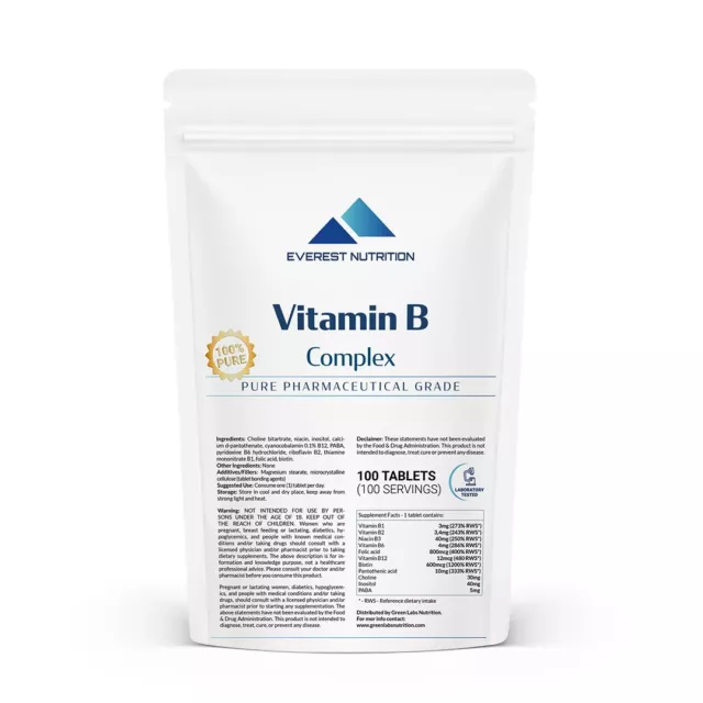 Vitamina B Complex compresse a spettro completo ad alto dosaggio
