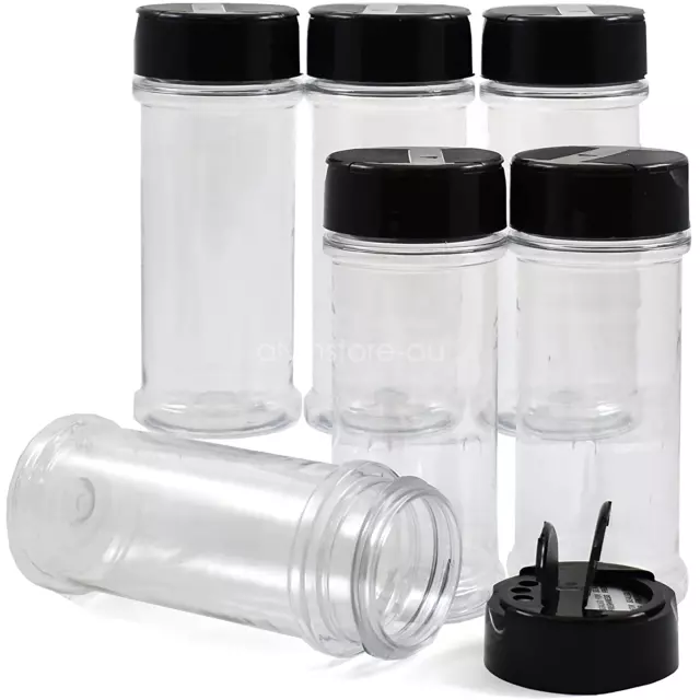 96Pcs 100ML Clear Plastic Spice Bottles Jars Containers Shaker Lid Herb Bottles 3