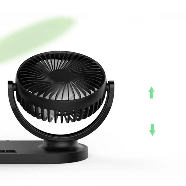 Ventilateur de voiture à double tête USB tout autour portable de camion de 3