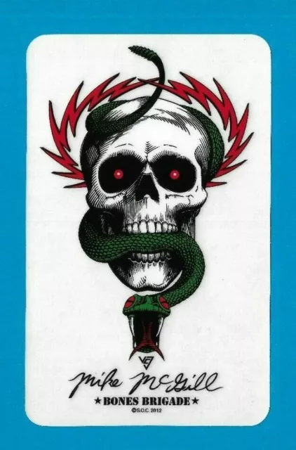 Powell Peralta Mike McGill Skull & Snake Bones Brigade Sticker 3.75" x 6"