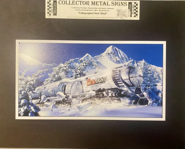 Coors Light Silver Bullet Train - Collector's Lithographed Steel Metal Sign