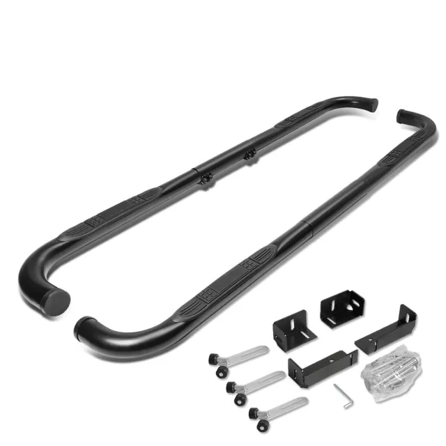 Fit 99-16 Silverado Sierra EXT/Crew Cab Black 3"Side Step Nerf Bar Running Board