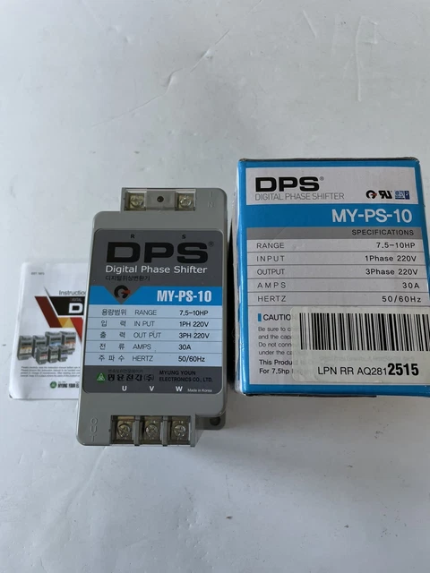 Single Phase to 3 Phase Converter, MY-PS-10 Model, 7.5Hp(5.5Kw) 23 FAST SHIPPING