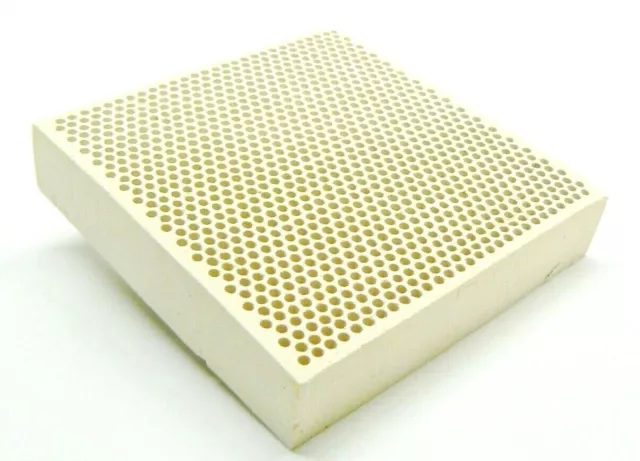 Ceramic Honeycomb Block Soldering Plate with Holes Jewelry Heat Board 4" x 4"