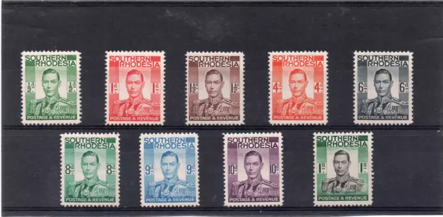 Southern Rhodesia GV1 1937 s/set to 1s. sg 40-48 H.Mint