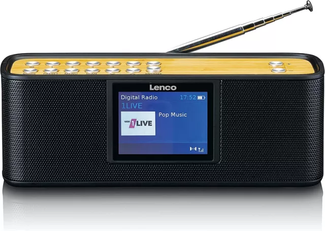 Lenco tragbares DAB+ Radio DAB+ Radio mit BluetoothPPL FM-Radio 2 x 3 Watt